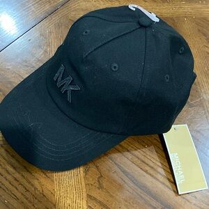 Michael Kors Women Hat Black MK logo One Size